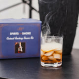 Spirits with Smoke Smoking Saucer Set - 1 Maple Wood Saucer, 3 Wood Chips for Cocktail Smoker & 4 Coasters