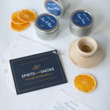 Spirits with Smoke Smoking Saucer Set - 1 Maple Wood Saucer, 3 Wood Chips for Cocktail Smoker & 4 Coasters