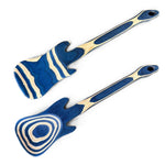 Island Bamboo Pakkawood Guitar Spoon and Spatula, Set of 2, Rainbow
