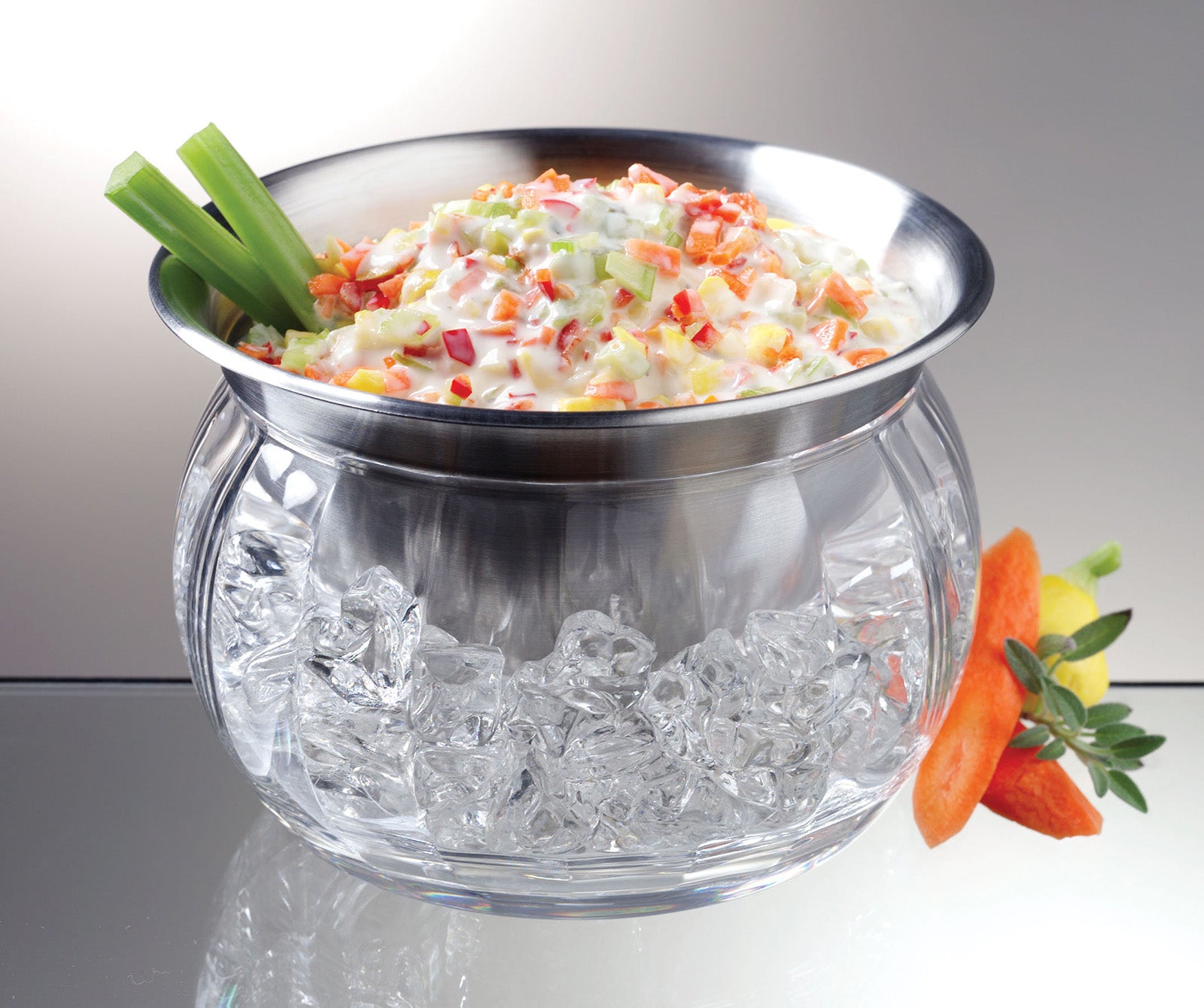 Prodyne Iced Dip Stainless Steel & Acrylic Dip Cup