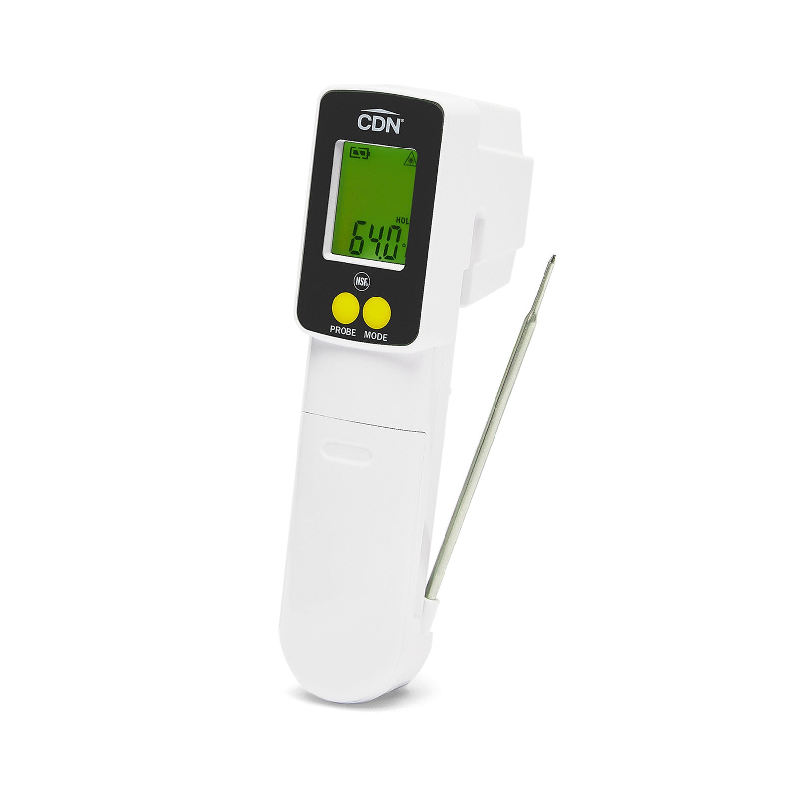 CDN ProAccurate Infrared Laser/Thermocouple Probe 2-in-1 Thermometer, White