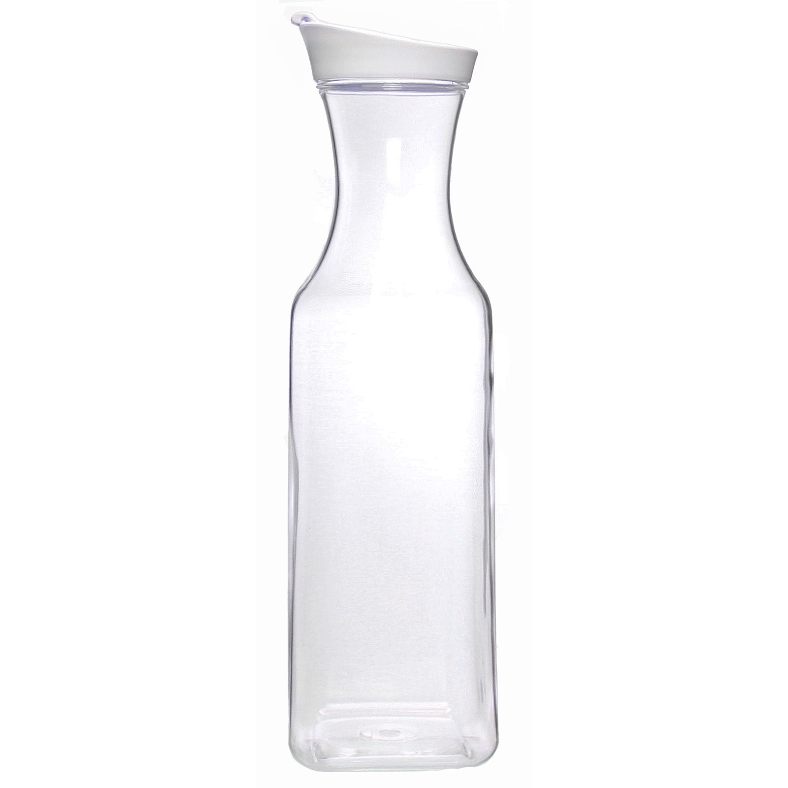 Prodyne Square Acrylic Juice Jar, 56 Ounce, White