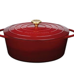 Kuchenprofi Provence Enameled Cast Iron Oval Dutch Oven, 13" L, 7.4 qt