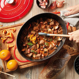 Kuchenprofi Provence Enameled Cast Iron Casserole, 11" dia., 4.1 qt, Classic Black