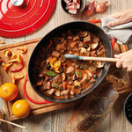 Kuchenprofi Provence Enameled Cast Iron Casserole, 11" dia., 4.1 qt, Classic Red