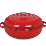 Kuchenprofi Provence Enameled Cast Iron Casserole, 11" dia., 4.1 qt, Classic Red
