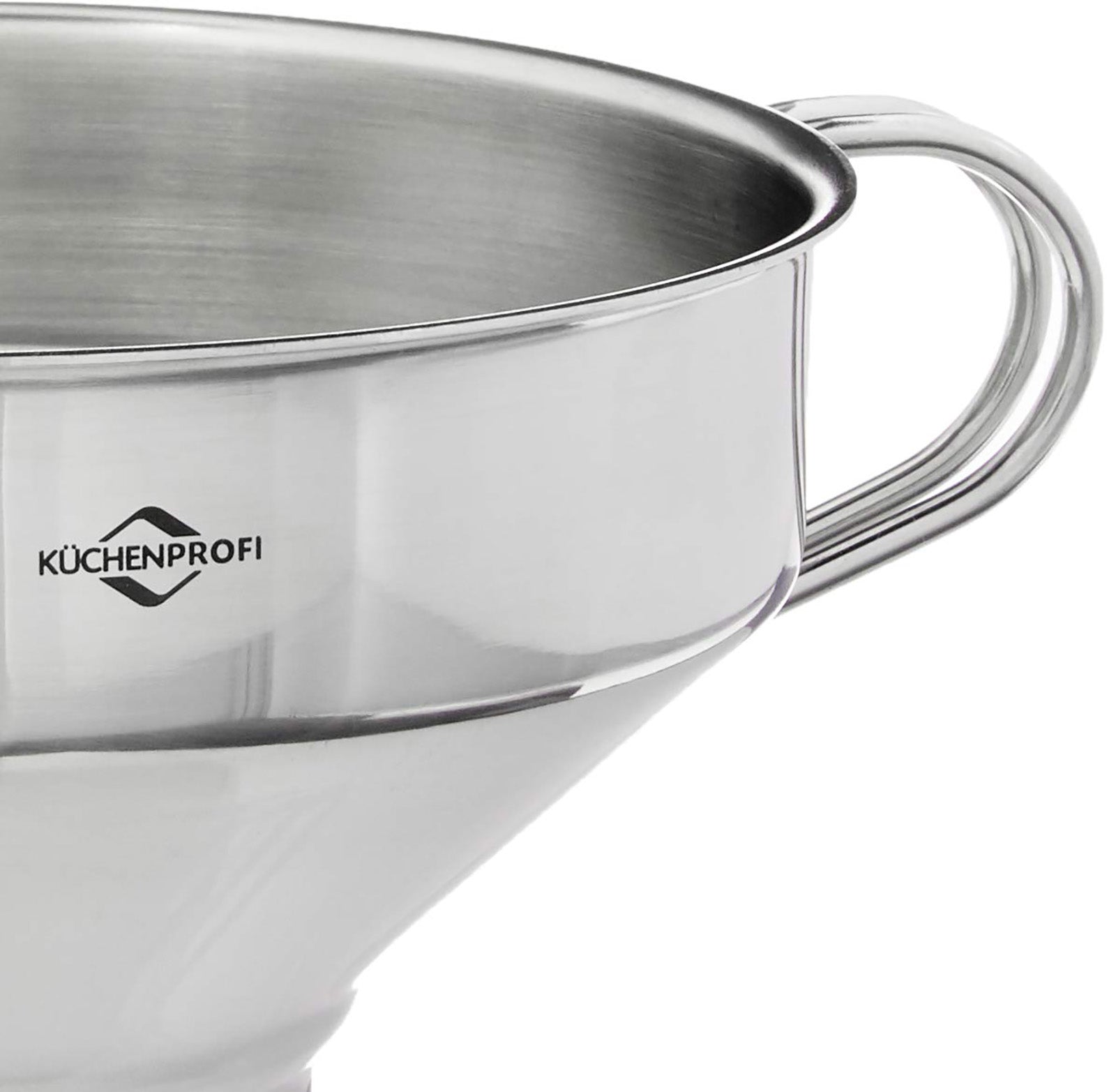 Kuchenprofi Funnel with Mesh Filter, Stainless Steel, 5-Inch Diameter