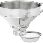 Kuchenprofi Funnel with Mesh Filter, Stainless Steel, 5-Inch Diameter