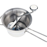 Kuchenprofi Stainless Steel Food Mill, Large, 18/10 Stainless Steel, 4 Interchangeable Discs, Strainer for Sauce