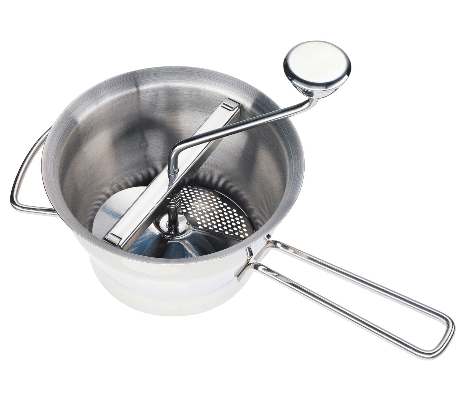 Kuchenprofi Stainless Steel Food Mill, Large, 18/10 Stainless Steel, 4 Interchangeable Discs, Strainer for Sauce