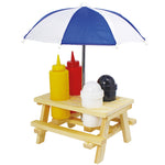 Kuchenprofi Picnic Condiment Set for Ketchup, Mustard, Salt & Pepper, 6 Piece Set