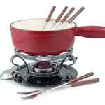 Swissmar Lugano 9 Piece Fondue Set, Cherry