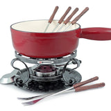 Swissmar Lugano 9 Piece Fondue Set, Cherry