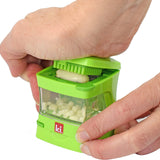 Kitchen Innovations Garlic-A-Peel Garlic Press, Crusher, Cutter, Mincer, and Storage Container, Green