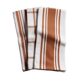 KAF Home Centerband/Basketweave/Windowpane Kitchen Towels, Set of 3, Spice