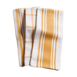 KAF Home Centerband/Basketweave/Windowpane Kitchen Towels, Set of 3, Ochre