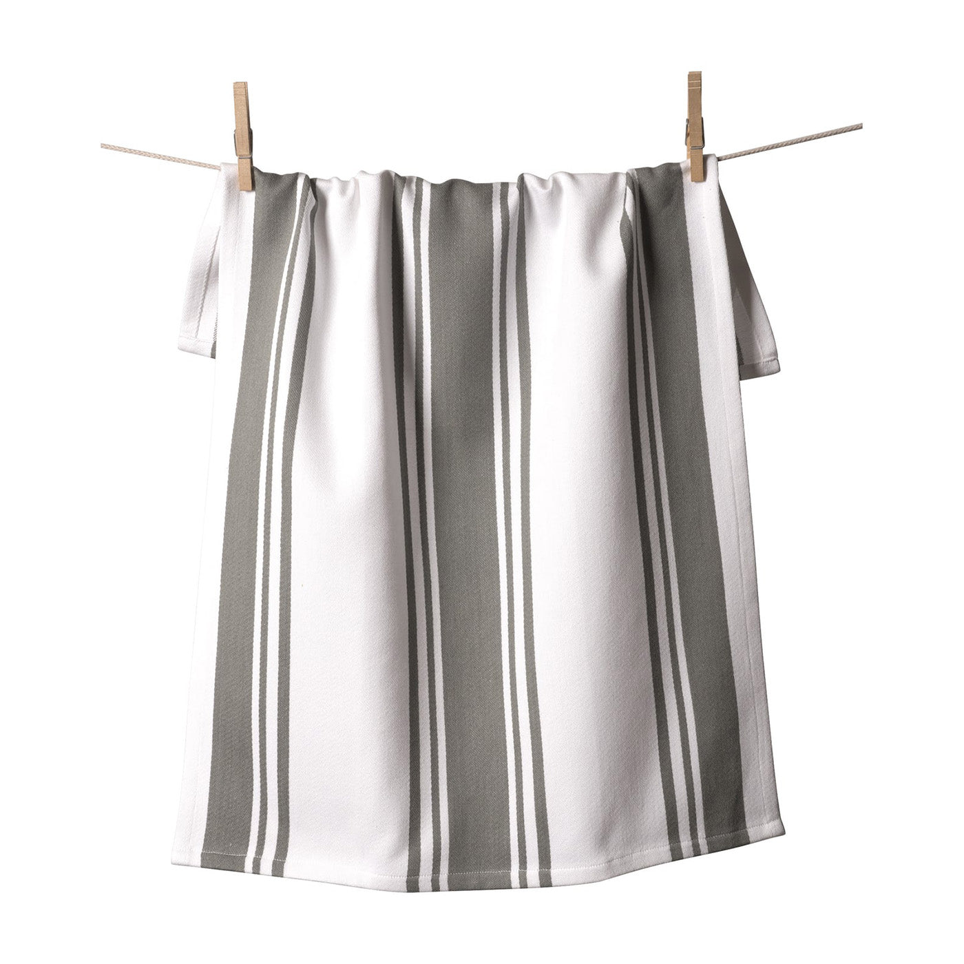 KAF Home Centerband Oversized Kitchen Towel, 100% Cotton, Pewter