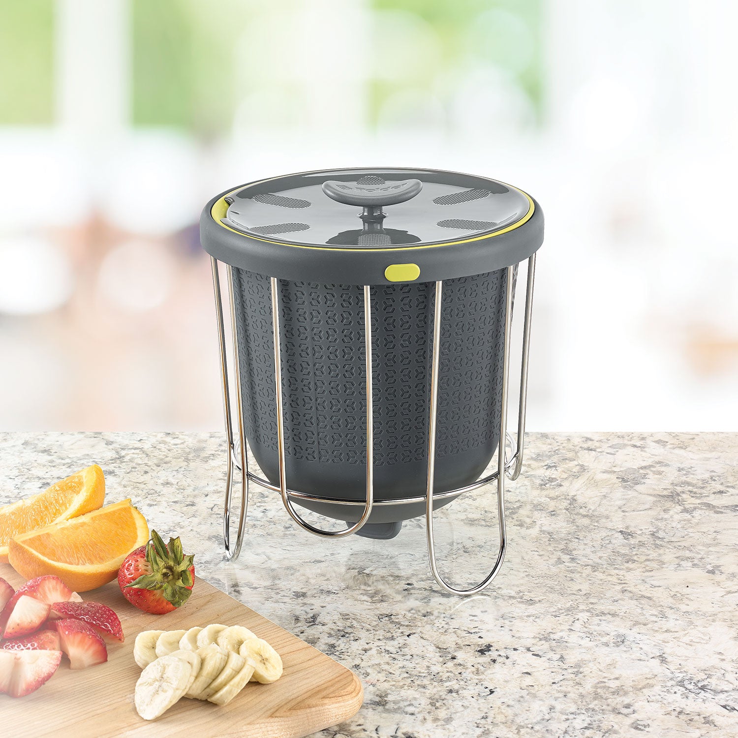 Polder Countertop Compost Bin, Grey