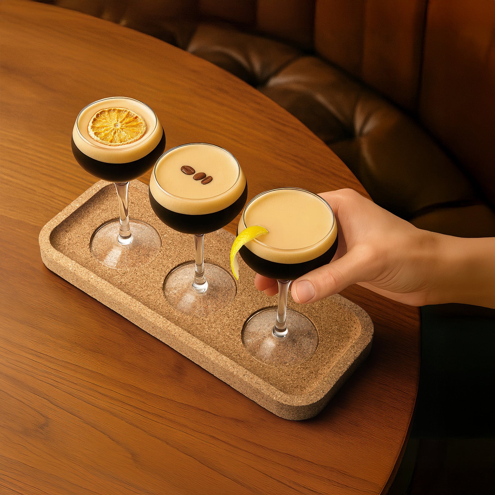 Final Touch Espresso Martini Flight Set - 4 Pieces - 4.75 oz (140 ml)
