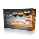Final Touch Espresso Martini Flight Set - 4 Pieces - 4.75 oz (140 ml)
