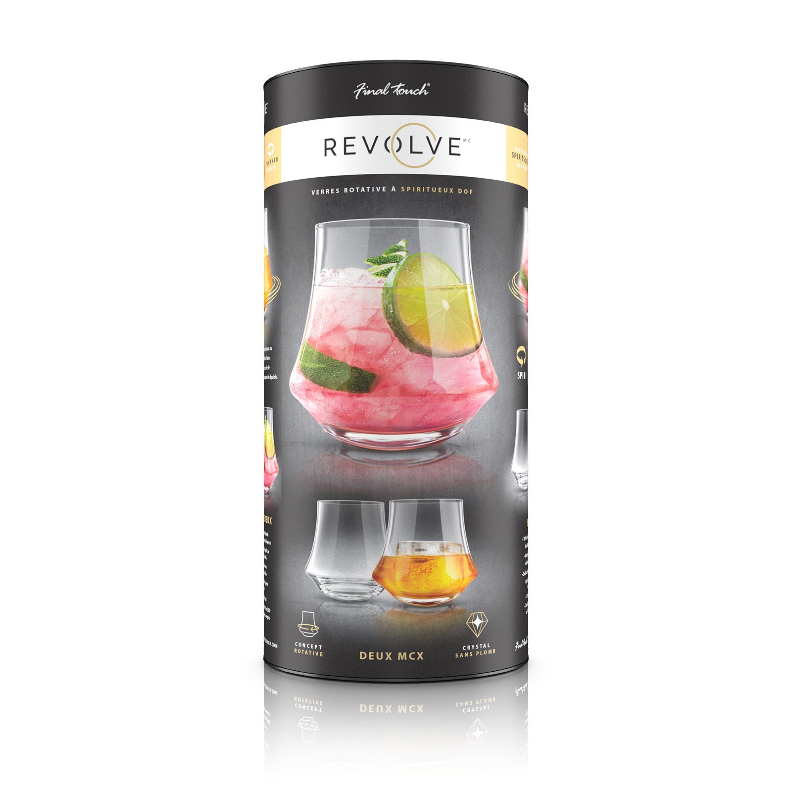 Final Touch Revolve - Revolving DOF Glass - Set of 2 - 13.5 oz (400ml)