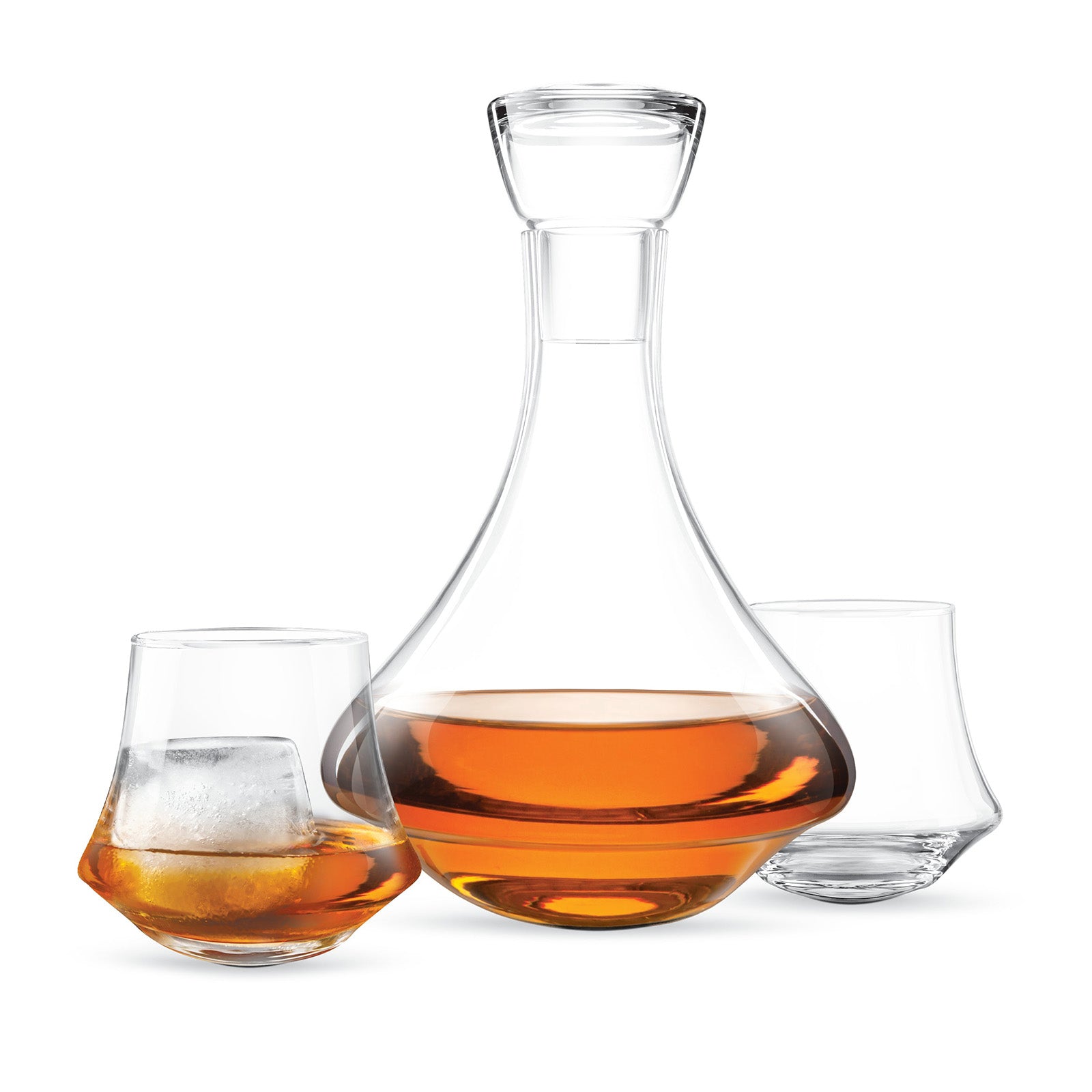 Final Touch Revolve Decanter Set with 2 Revolve DOF Glasses