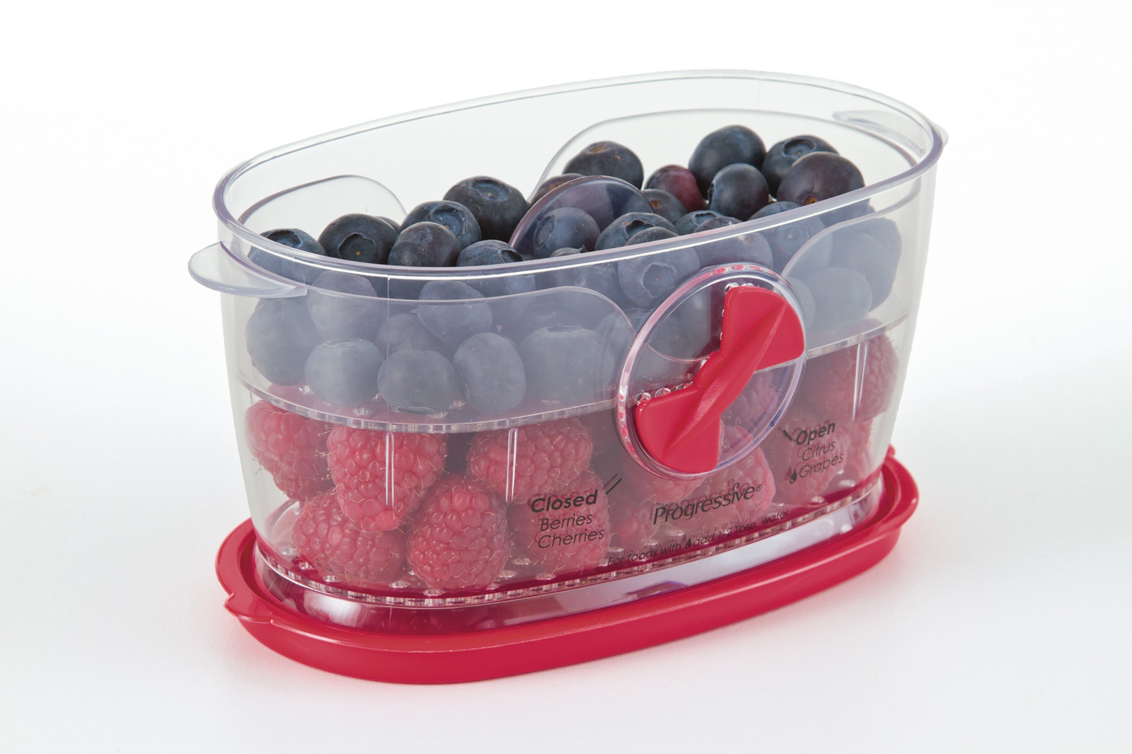 Progressive Berry Keeper – Produce Saver Container with Adjustable Vent, Colander Tray & Lid for Strawberries, Blueberries & More