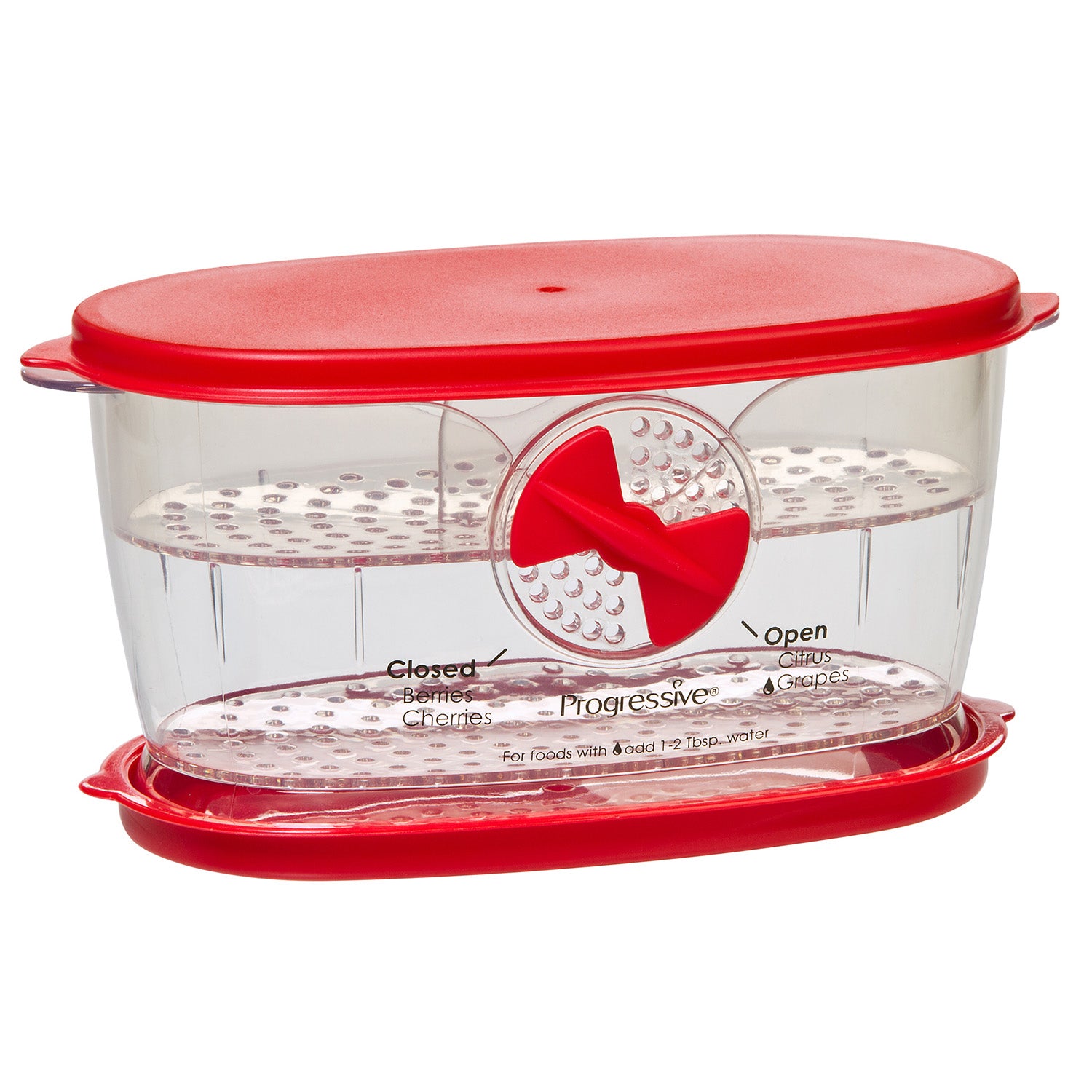 Progressive Berry Keeper – Produce Saver Container with Adjustable Vent, Colander Tray & Lid for Strawberries, Blueberries & More