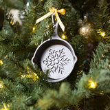 Lodge 3.5-Inch Mini Cast Iron Holiday Skillet, Snowflake Imprint