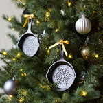 Lodge 3.5-Inch Mini Cast Iron Holiday Skillet, Snowflake Imprint, Set of 6