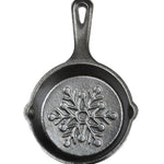 Lodge 3.5-Inch Mini Cast Iron Holiday Skillet, Snowflake Imprint