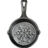 Lodge 3.5-Inch Mini Cast Iron Holiday Skillet, Snowflake Imprint