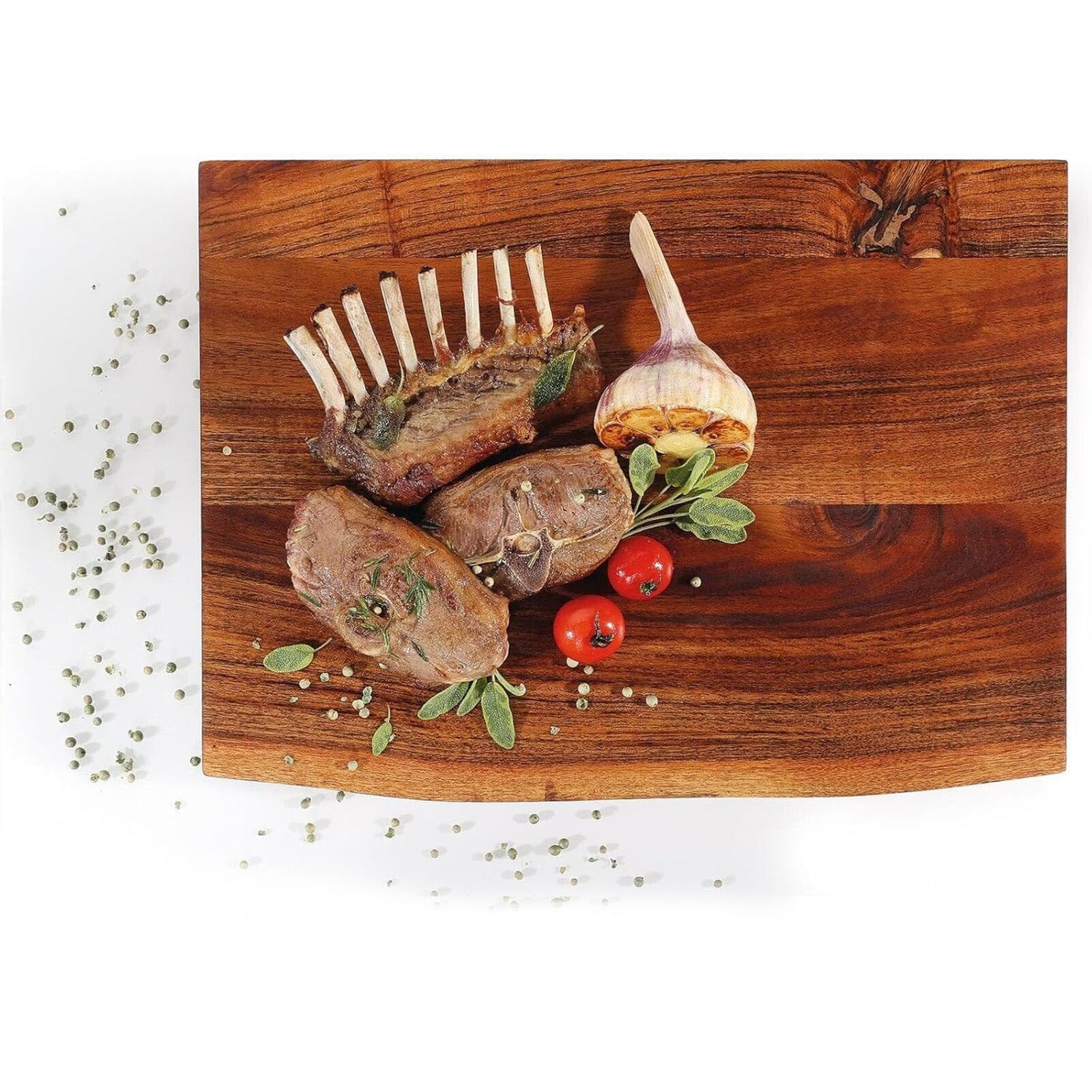 Zassenhaus Chopping Board Made of Acacia Wood, 16" x 11.8" x 2", Brown