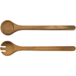 Zassenhaus Acacia Wood 2 Piece Salad Serving Utensil Set, 13.75" x 2.5"