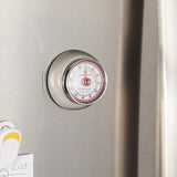 Zassenhaus Magnetic Retro 60 Minute Kitchen Timer, 2.75-Inch, Cool Gray