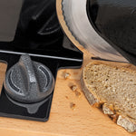 Zassenhaus Manual Bread Slicer, Hand Crank Home Bread Slicer, 11.75" x 8", Cream