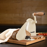Zassenhaus Manual Bread Slicer, Hand Crank Home Bread Slicer, 11.75" x 8", Cream