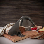 Zassenhaus Manual Bread Slicer, Hand Crank Home Bread Slicer, 11.75" x 8", Gray