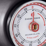 Zassenhaus Magnetic Retro 60 Minute Kitchen Timer, 2.75-Inch, Black