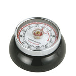 Zassenhaus Magnetic Retro 60 Minute Kitchen Timer, 2.75-Inch, Black