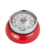 Zassenhaus Magnetic Retro 60 Minute Kitchen Timer, 2.75-Inch, Red