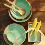 Zassenhaus Mango Wood Lacquered Small Serving Bowl, 8" x 3", Green