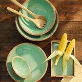 Zassenhaus Mango Wood Lacquered Medium Serving Bowl, 11.75" x 4.5", Green