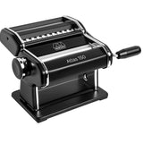 Marcato Atlas 150 Pasta Machine with Cutter, Hand Crank, and Instructions, Made in Italy, Black