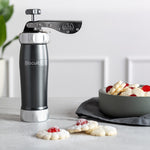 Marcato Design Series Biscuit Maker Press, Includes 20 Cookie Disc Shapes, Grey