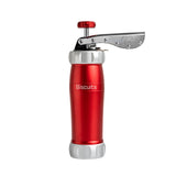 Marcato Design Series Biscuit Maker Press, Includes 20 Cookie Disc Shapes, Red