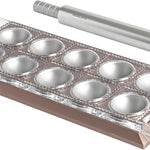 Marcato Atlas Tablet Pasta Maker, Made in Italy, Makes 10 Raviolis, Powder Pink