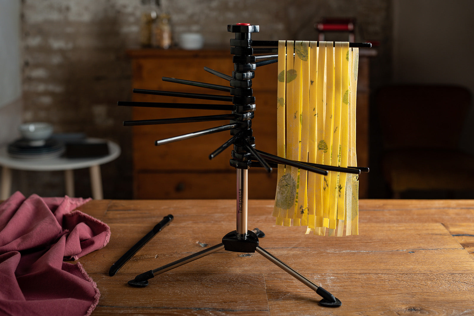 Marcato Atlas Collapsible Pasta Drying Rack, Made In Italy, Black