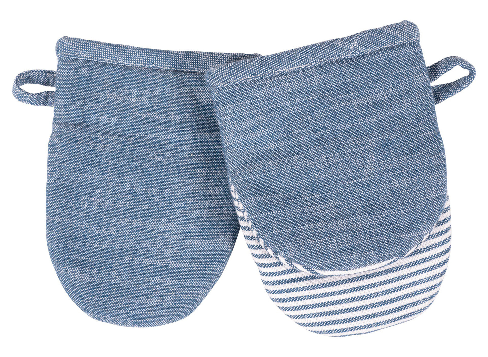 KAF Home Strada Mini Mitts, Set of 2, Blue