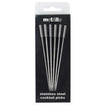 Prodyne Stainless Steel Classic Cocktail Picks, Set of 6